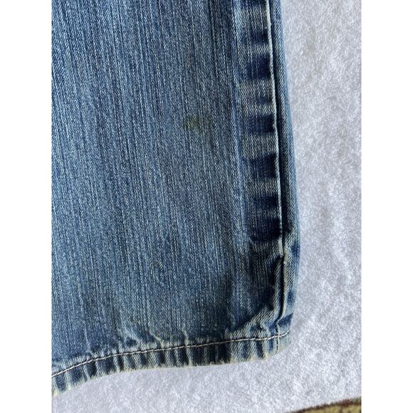 Ariat FR M3 Loose Fit Jeans Blue Men’s 38X32 Thrashed Grunge Work Cotton CAT2 - Picture 14 of 15